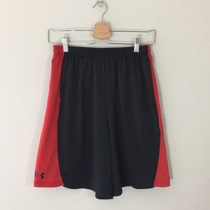 Under Armour black mens workout shorts